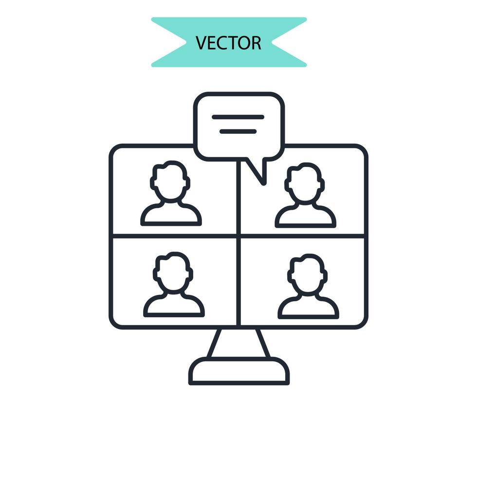 elementos de vetor de símbolo de ícones de treinamento para web infográfico