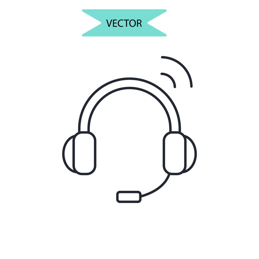 ícones de livros de áudio símbolo elementos vetoriais para web infográfico vetor