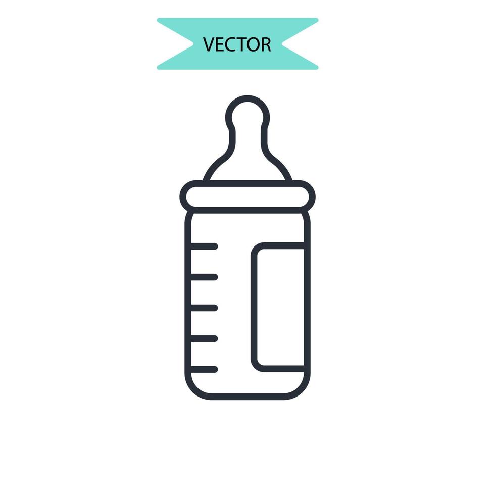 ícones de chupeta de garrafa símbolo elementos vetoriais para web infográfico vetor