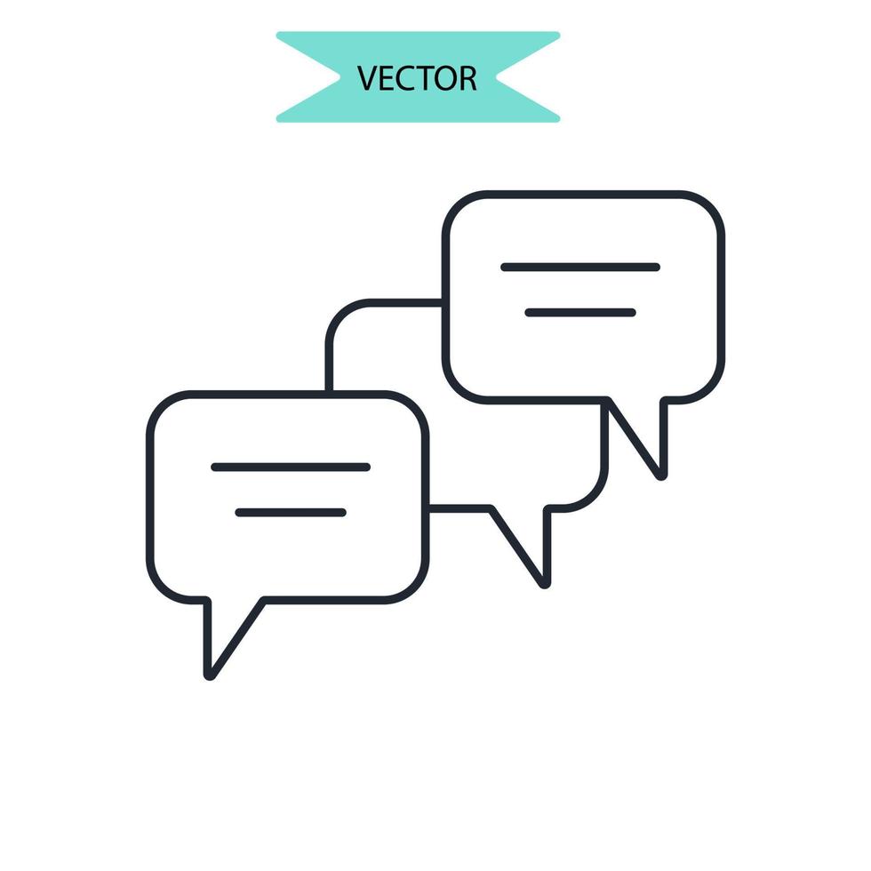 ícones de comunicação símbolo elementos vetoriais para infográfico web vetor