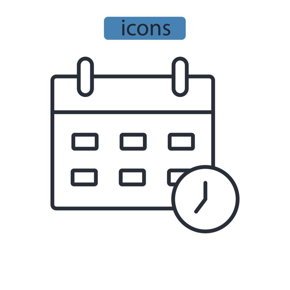 ícones de calendário simbolizam elementos vetoriais para infográfico web vetor