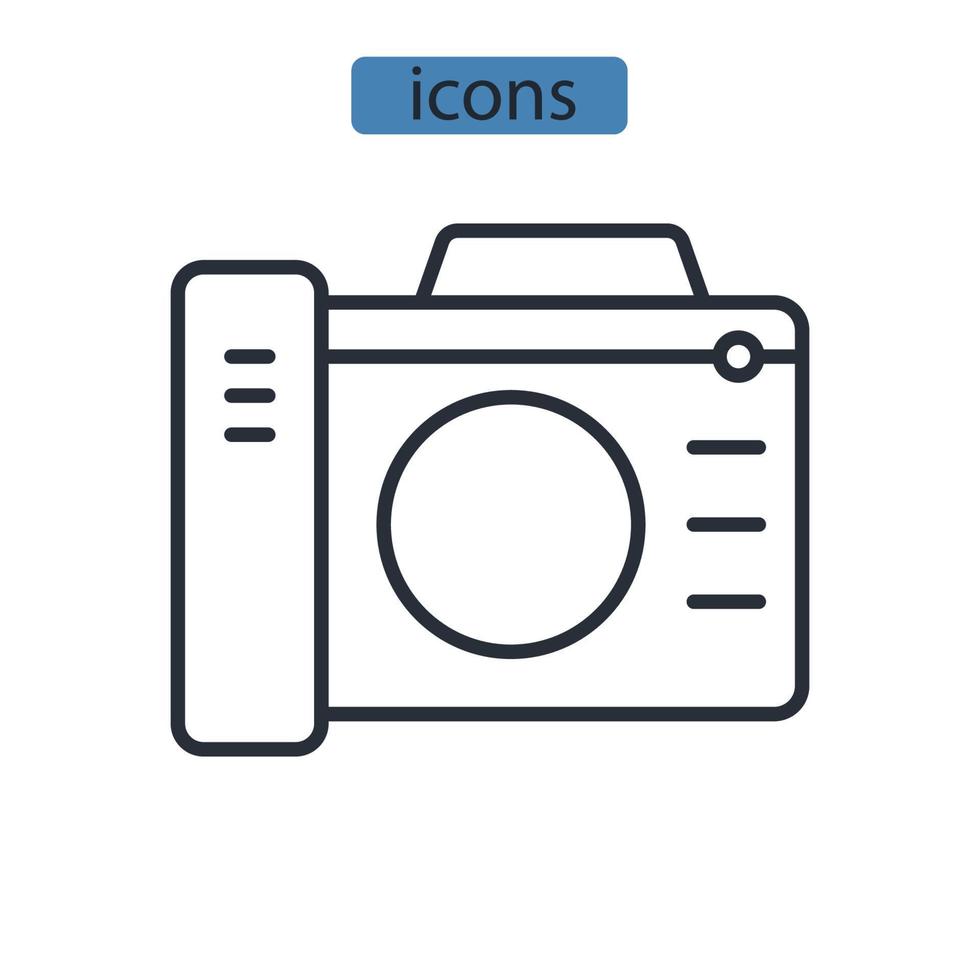 ícones de foto símbolo elementos vetoriais para infográfico web vetor