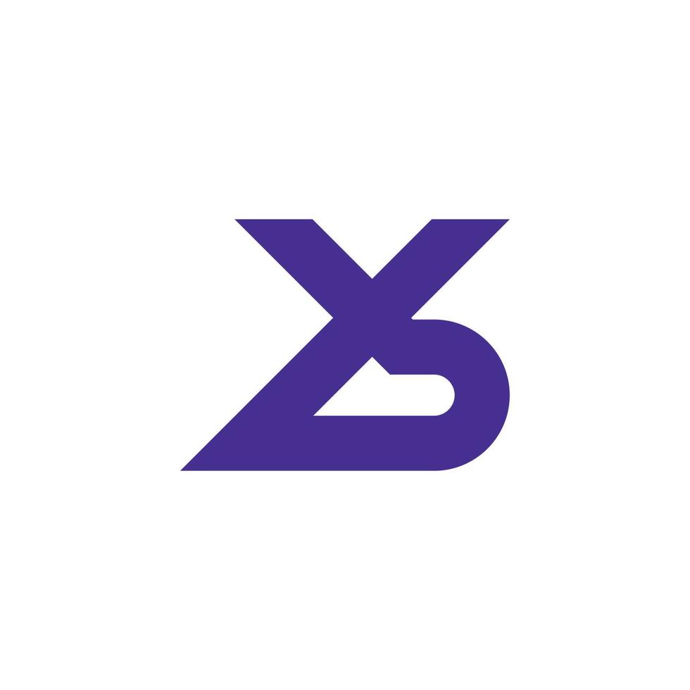 letra xb vetor de logotipo de linha geométrica simples