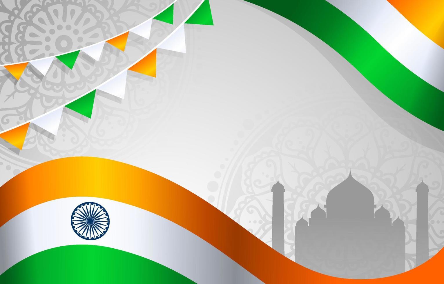 fundo de festividade do dia da independência da índia vetor