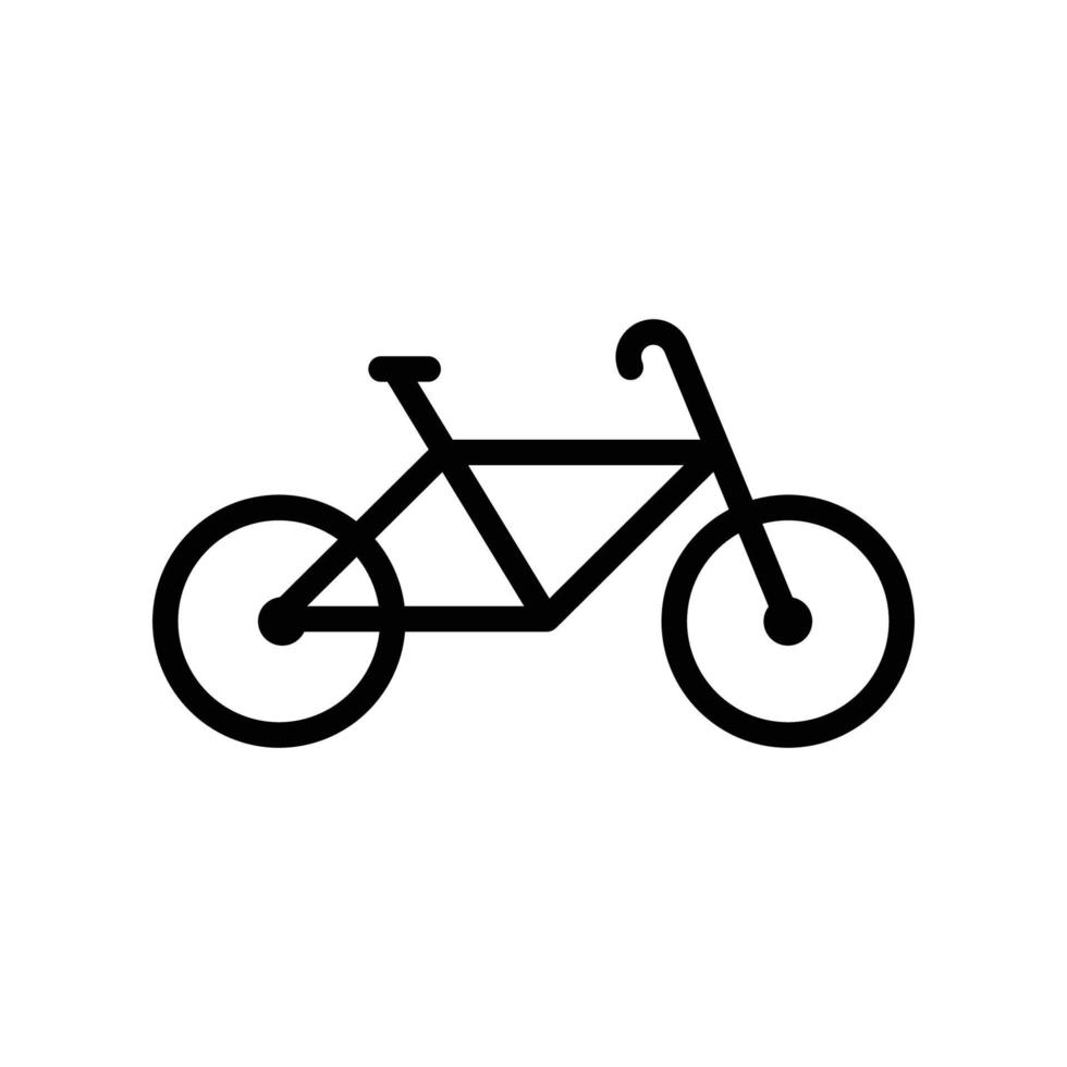 vetor de ícone de bicicleta. esportes, vida saudável, transporte. estilo de ícone de linha. ilustração de design simples editável