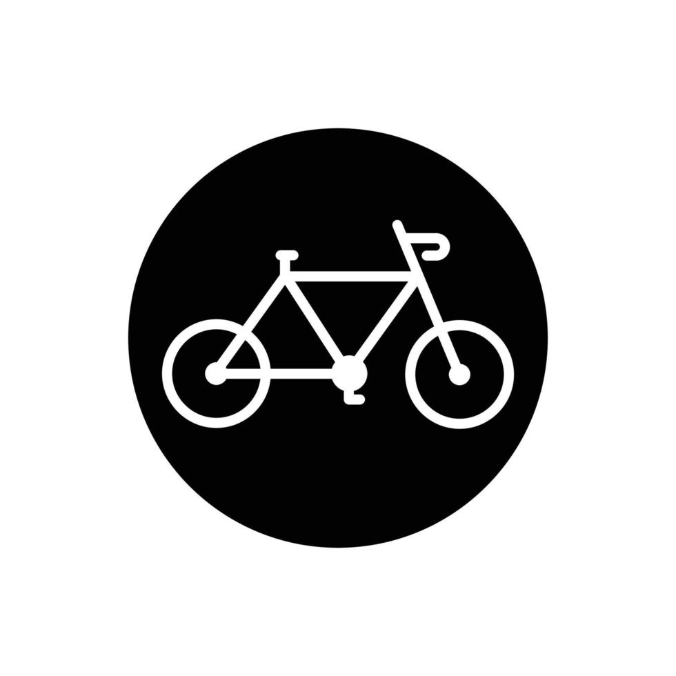 vetor de ícone de bicicleta. transporte, transporte terrestre. estilo de ícone sólido, glifo. ilustração de design simples editável