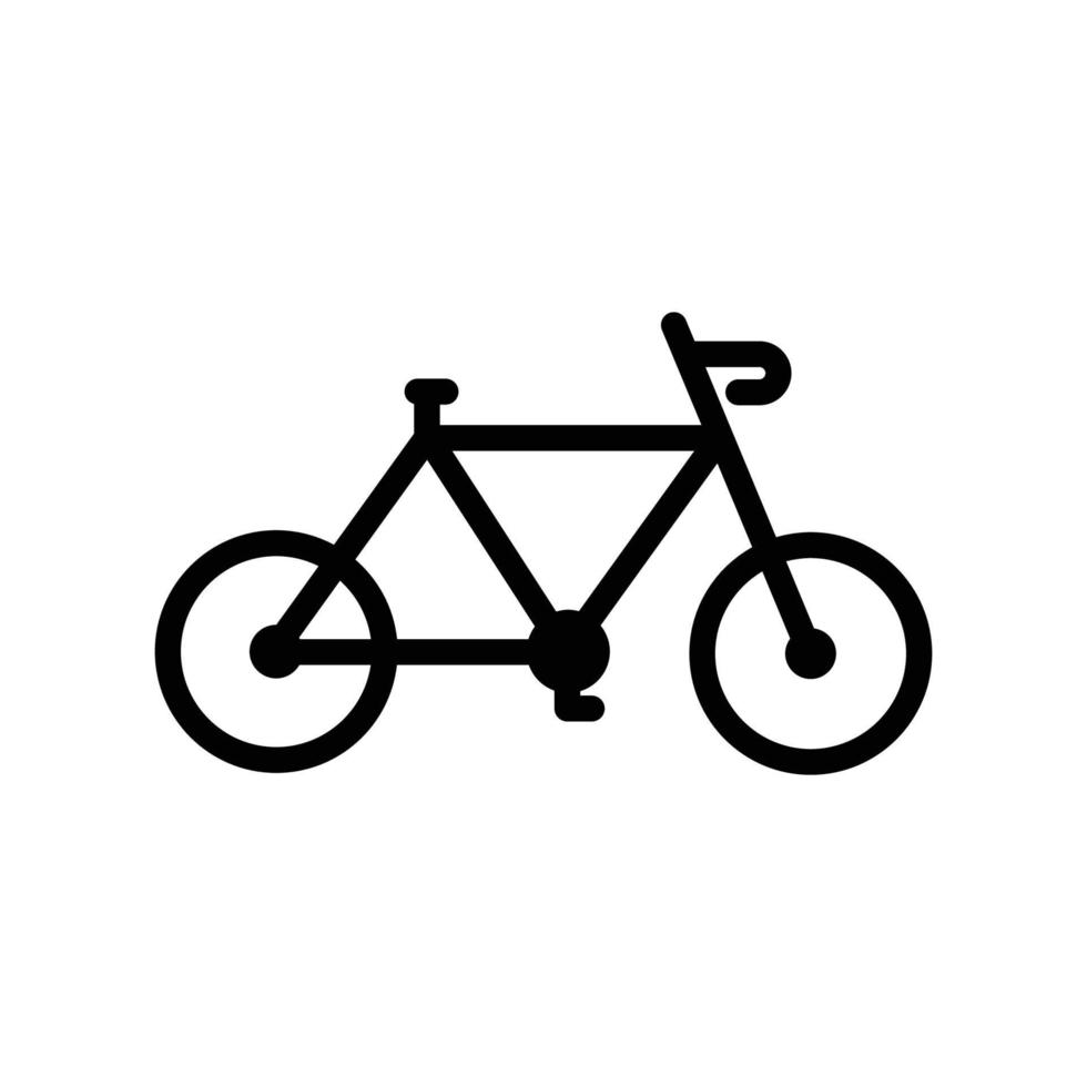 vetor de ícone de bicicleta. transporte, transporte terrestre. estilo de ícone de linha. ilustração de design simples editável