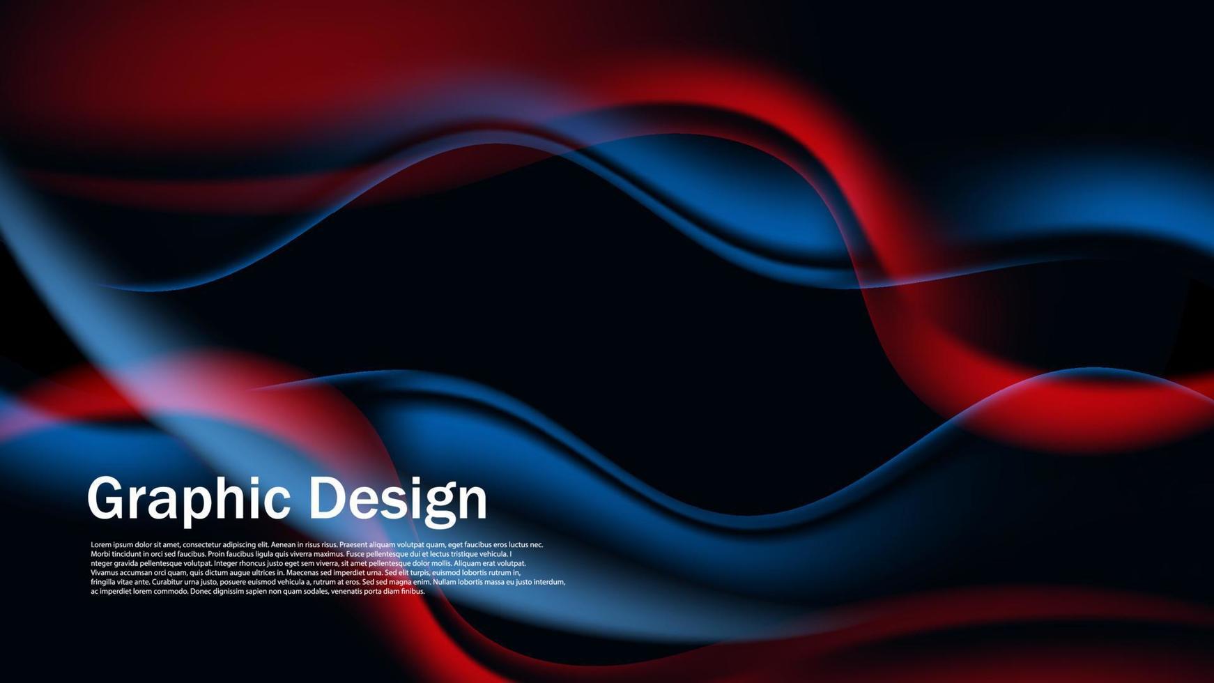 onda de gradiente abstrata, mistura de malha vermelha e azul, onda dinâmica como ilustração de fumaça vetor