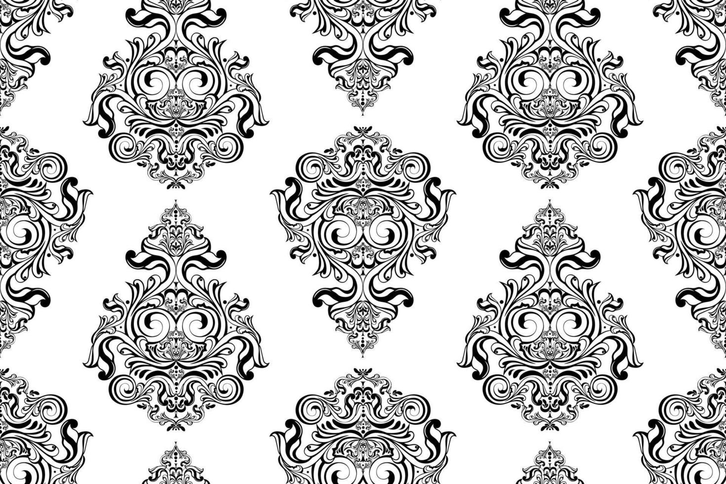 redemoinho de ornamento de rolagem barroco vintage vector Damasco. redemoinho de escudo heráldico do monograma vitoriano. folha floral retrô padrão folhagem fronteira antiga caligrafia de acanto gravada tatuagem. padrão perfeito