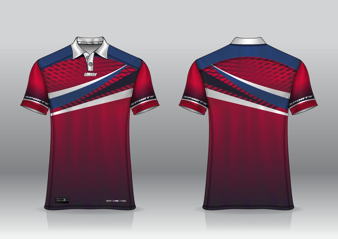 design de uniforme de camisa polo para esportes ao ar livre vetor