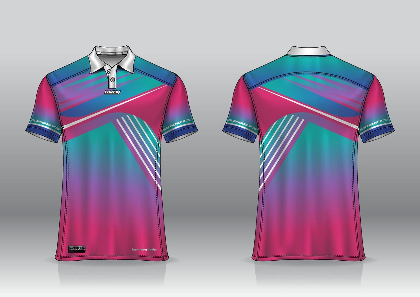 design de uniforme de camisa polo para esportes ao ar livre vetor