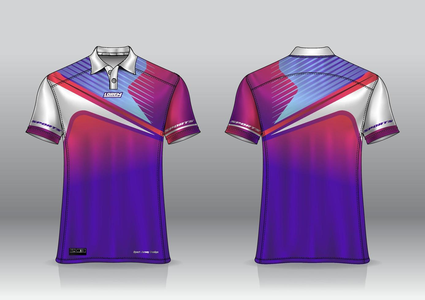 design de uniforme de camisa polo para esportes ao ar livre vetor