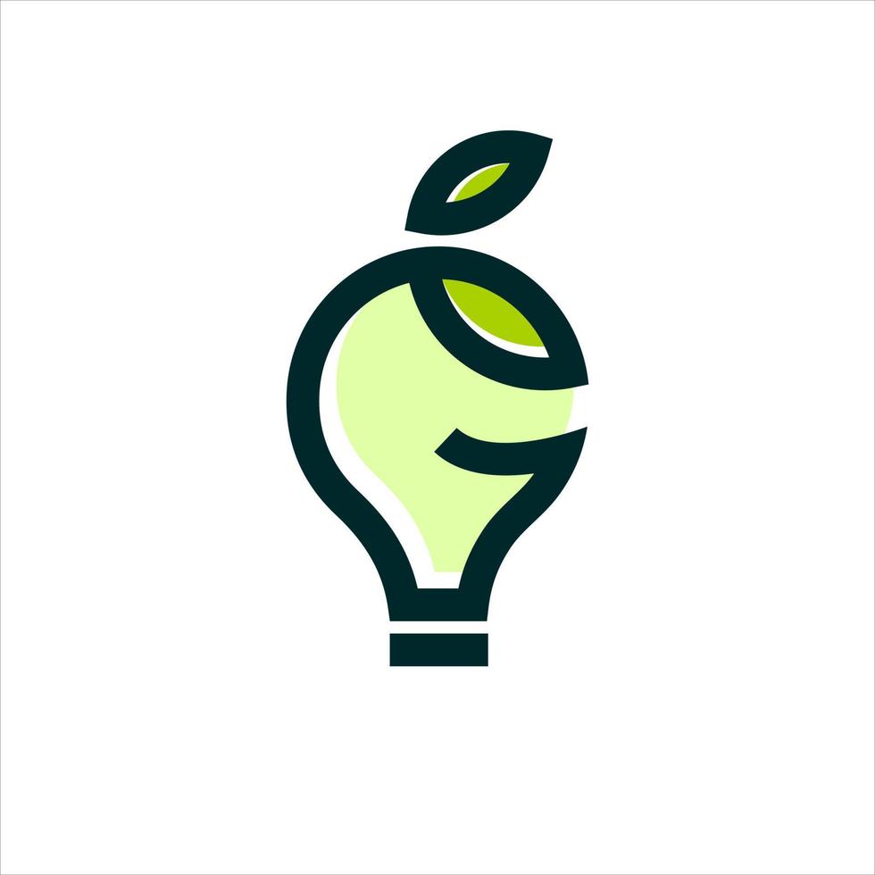 design de ilustração de logotipo de lâmpada eco moderna letra g vetor