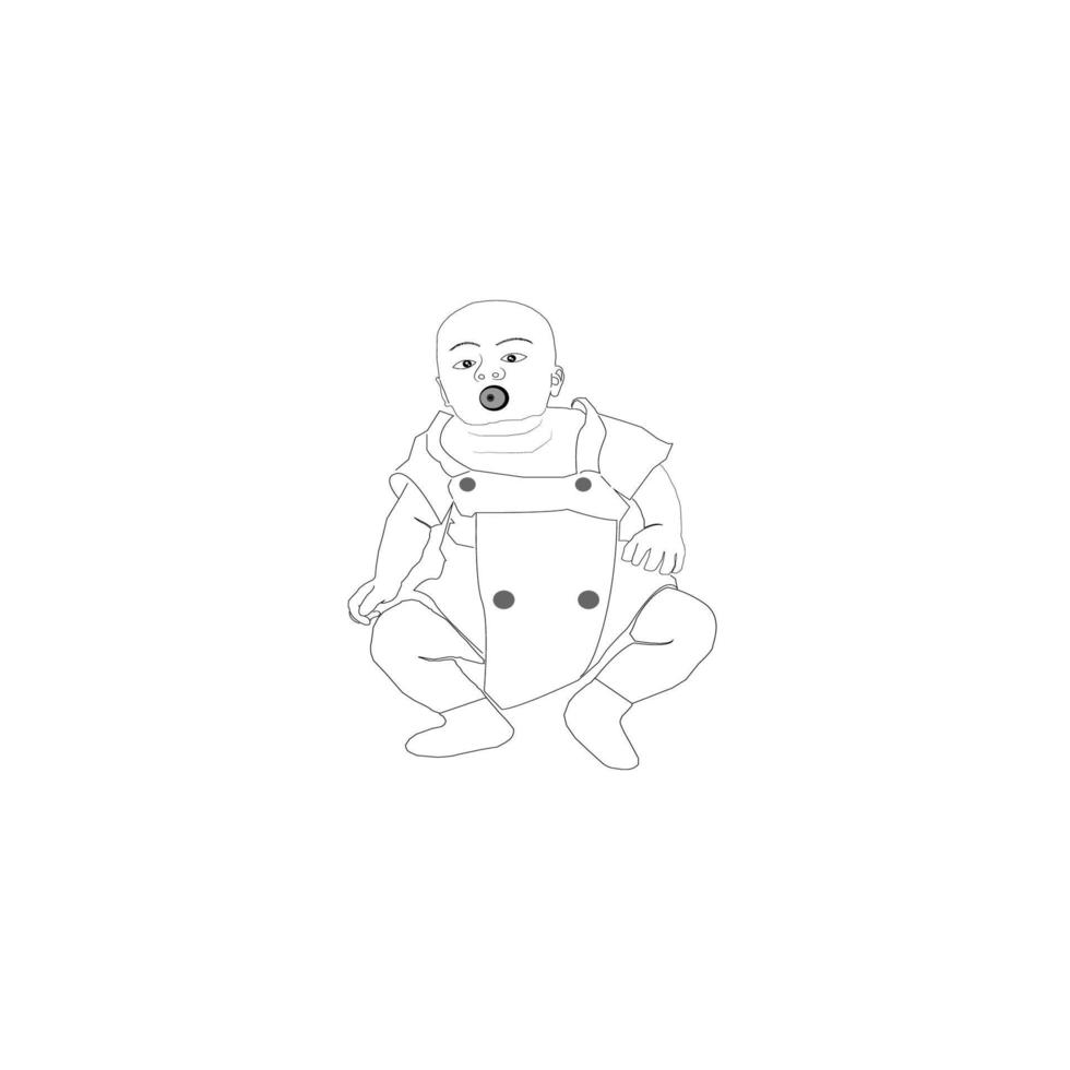 ilustração vetorial de ícone de bebê vetor