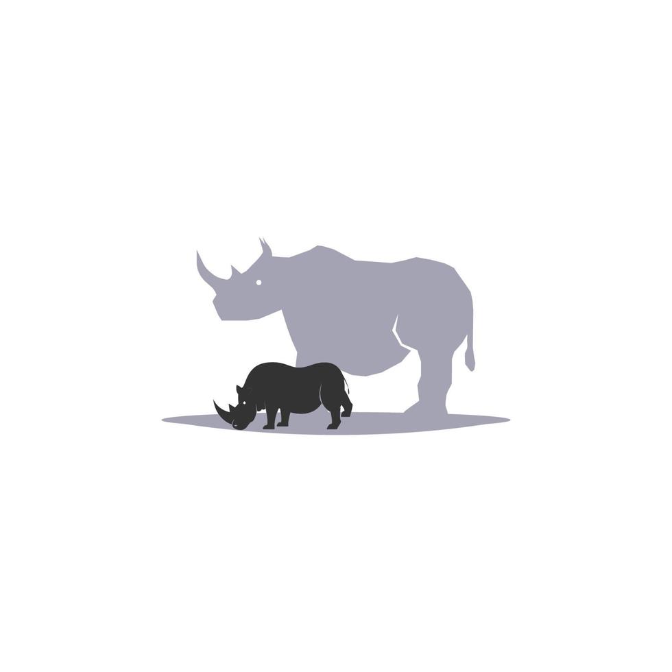 ilustração de rinoceronte para o dia da vida selvagem vetor