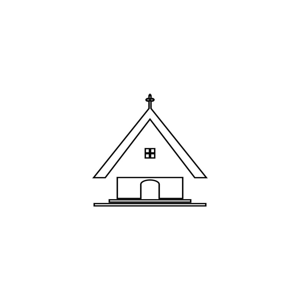 logotipo do ícone da igreja vetor
