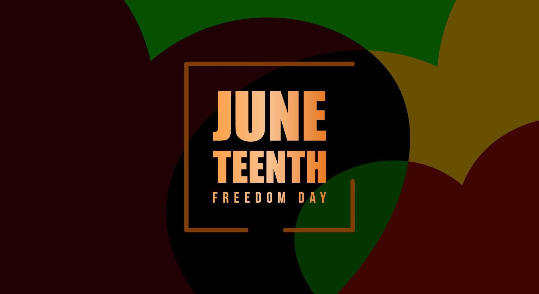 ilustração em vetor abstrato do dia da liberdade de 19 de junho. fundo de texto com gradiente brilhante