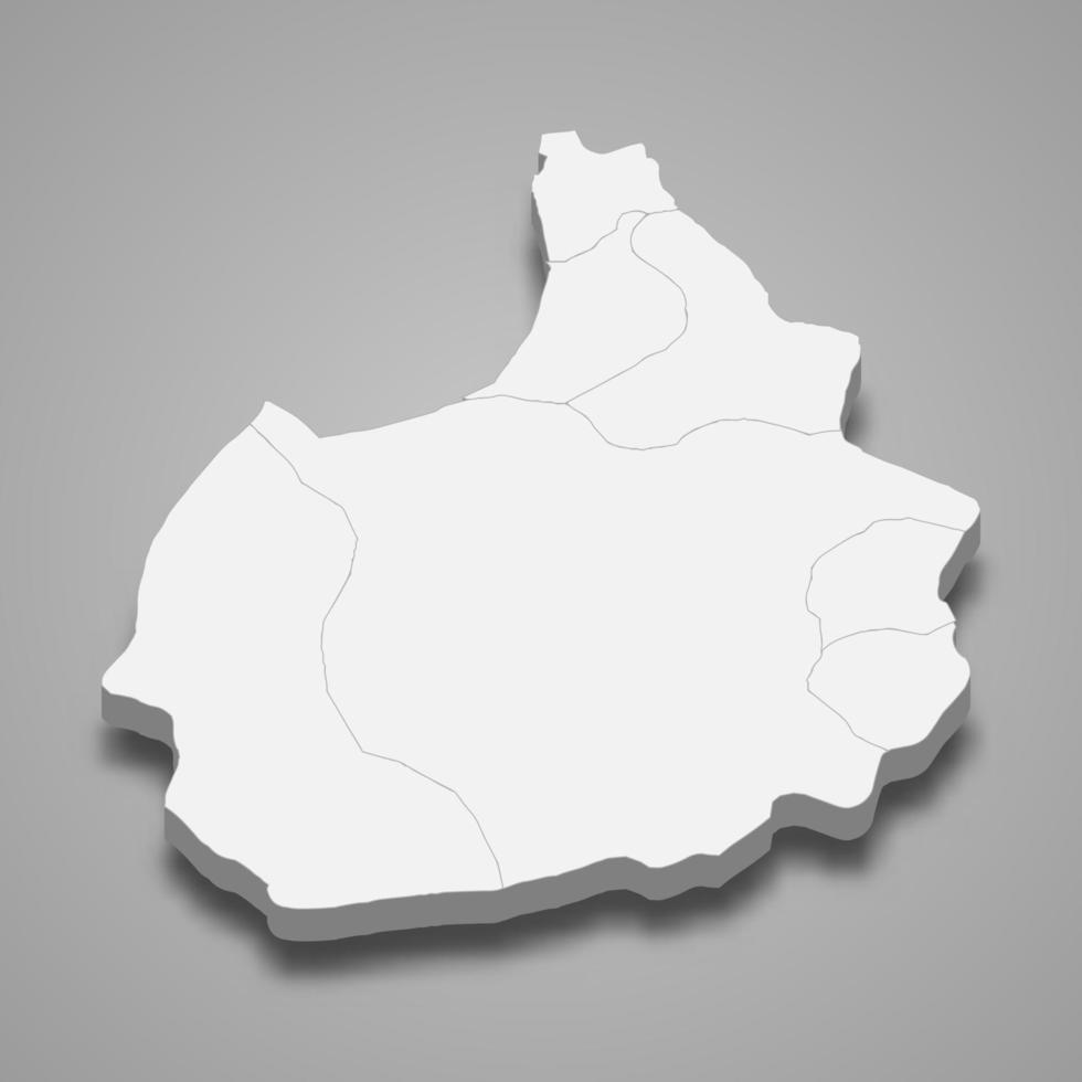 o mapa isométrico 3d de aksaray é uma província da turquia vetor