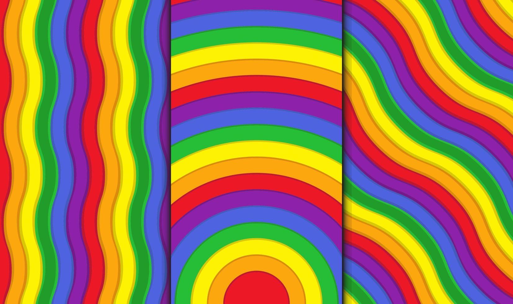 vector definir fundos de arco-íris padrão
