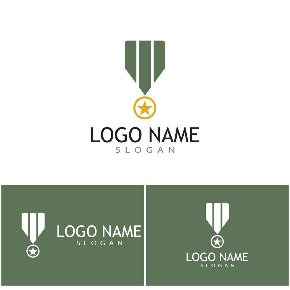 modelo de logotipo de design de ilustração vetorial de ícone militar vetor