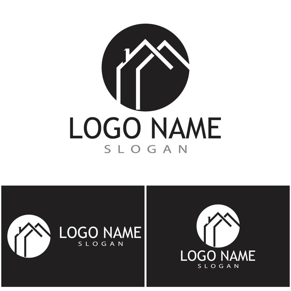 design de logotipo de propriedade e construção vetor