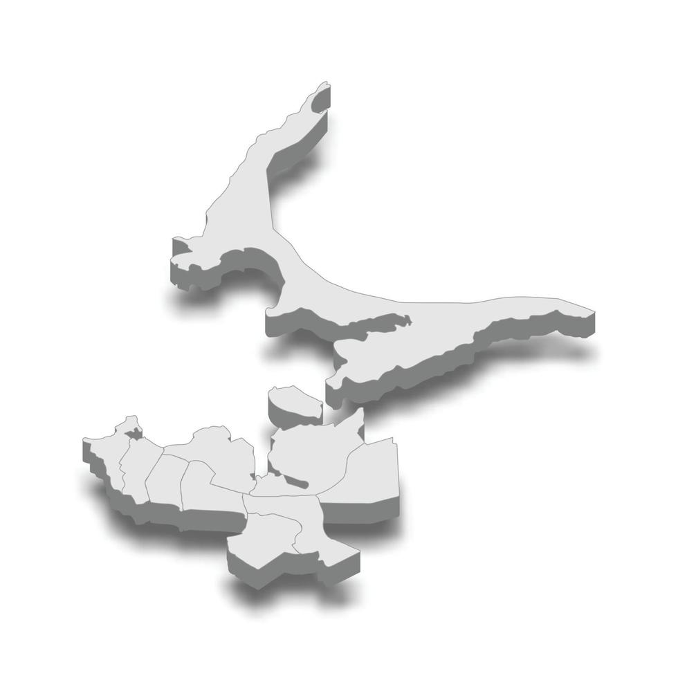 3d mapa isométrico da cidade de reykjavik é uma capital da islândia vetor