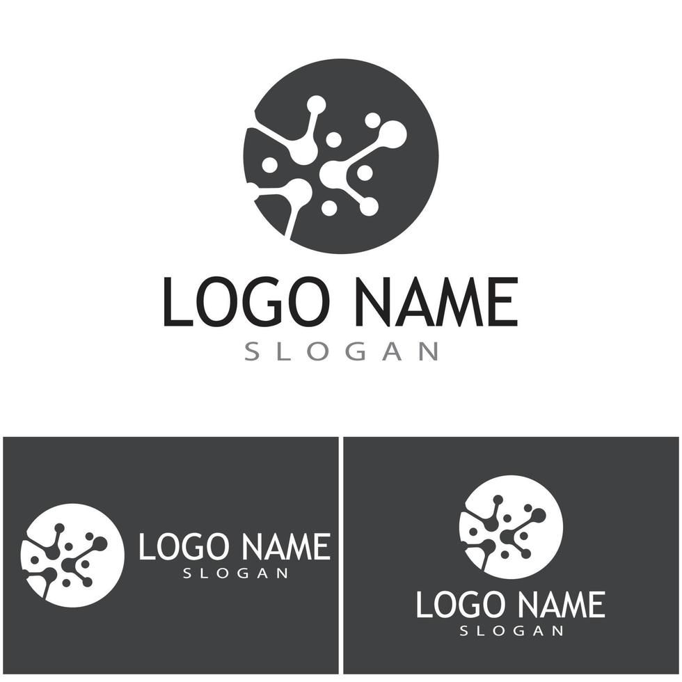 molécula símbolo logotipo modelo ilustração vetorial design vetor