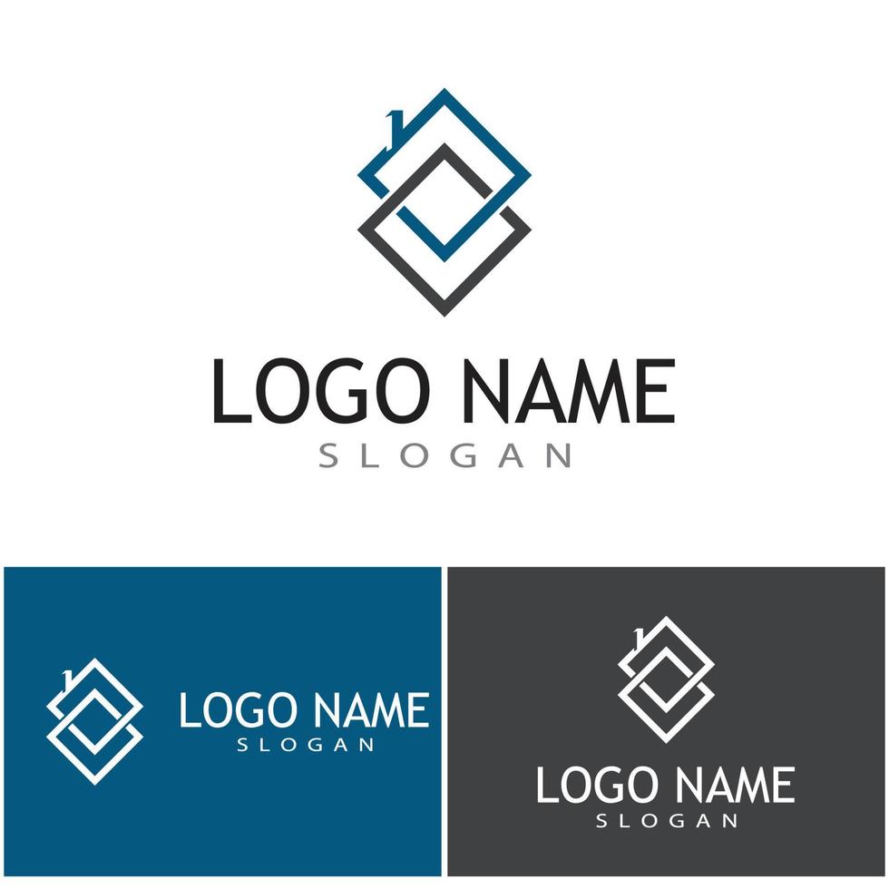 design de logotipo de propriedade e construção vetor