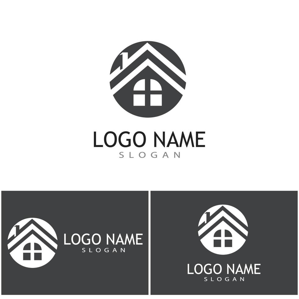 design de logotipo de propriedade e construção vetor