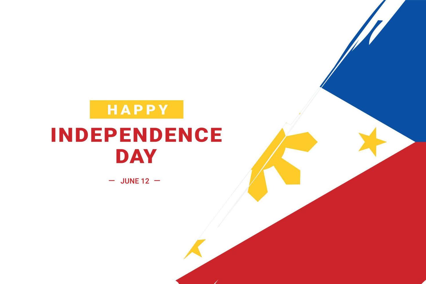 dia da independência das filipinas vetor