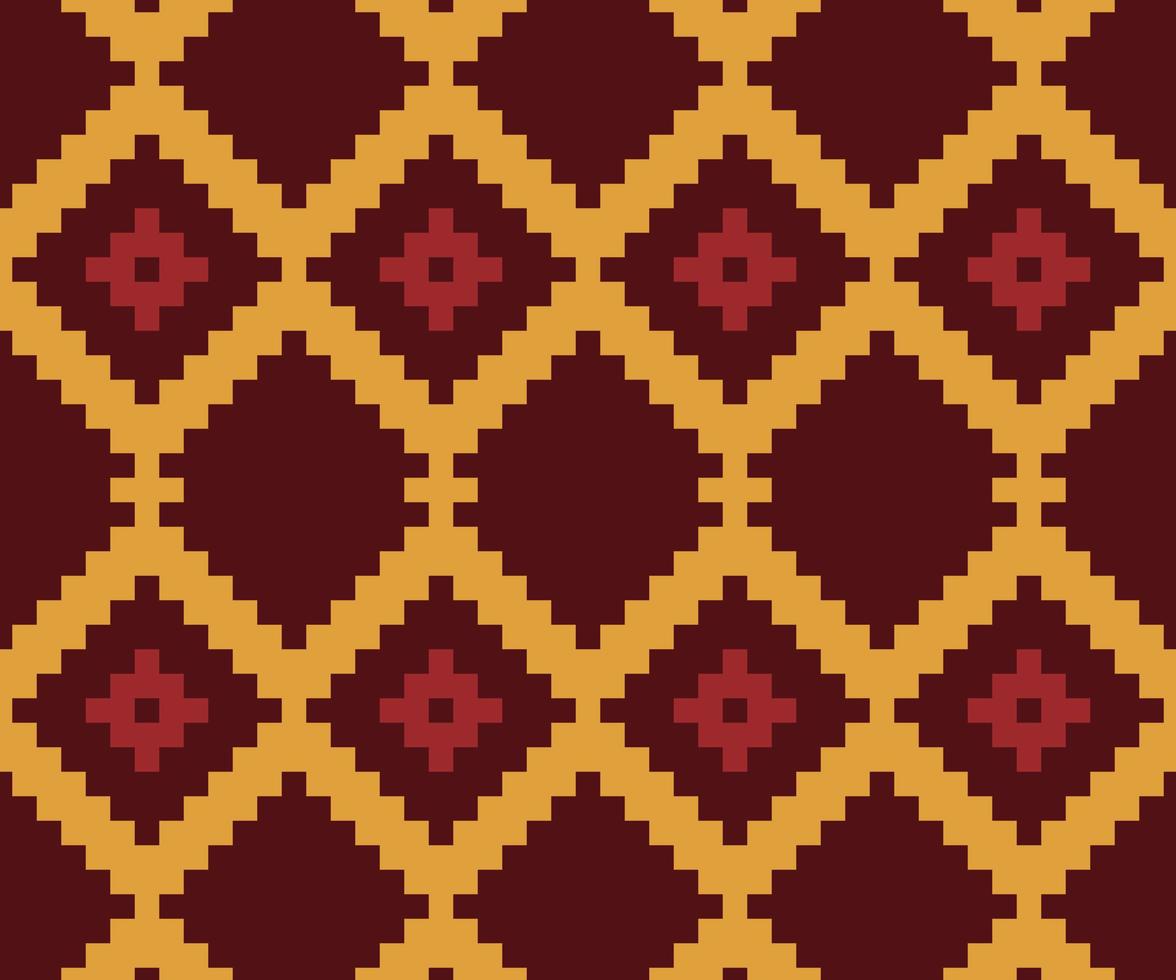 padrão geométrico africano asteca. bordado tradicional colorido marrom e amarelo vermelho. design para textura de impressão. fundo de fronteira para papel de parede, papel de embrulho vetor