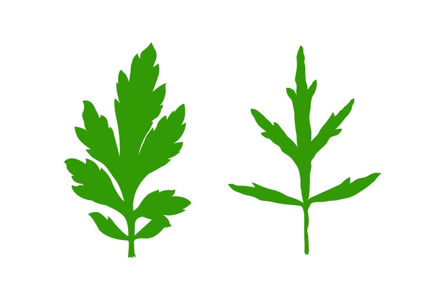 ilustração de folha verde. ícone de folha. folha de silhueta. vetor de folha abstrata.
