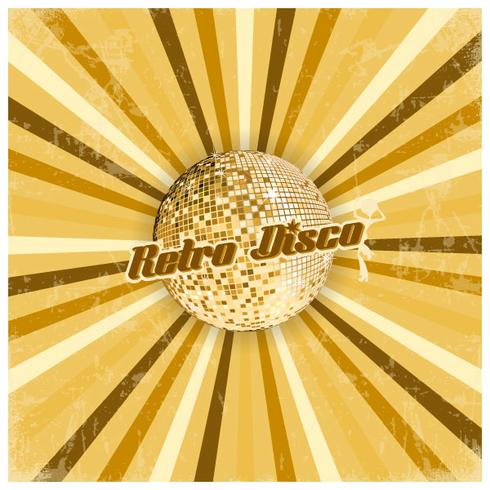 Retro Disco Ball Background Vector