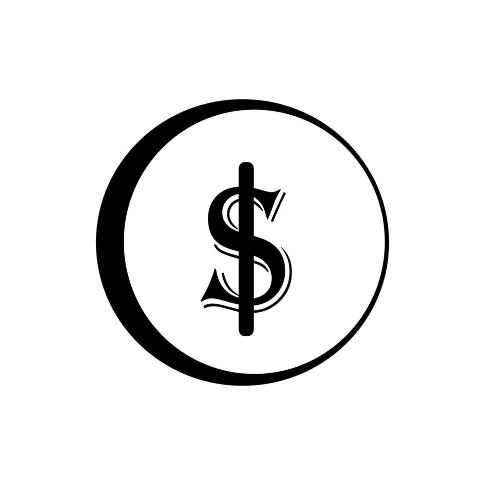 ilustração vetorial de logotipo de símbolo de dólar vetor