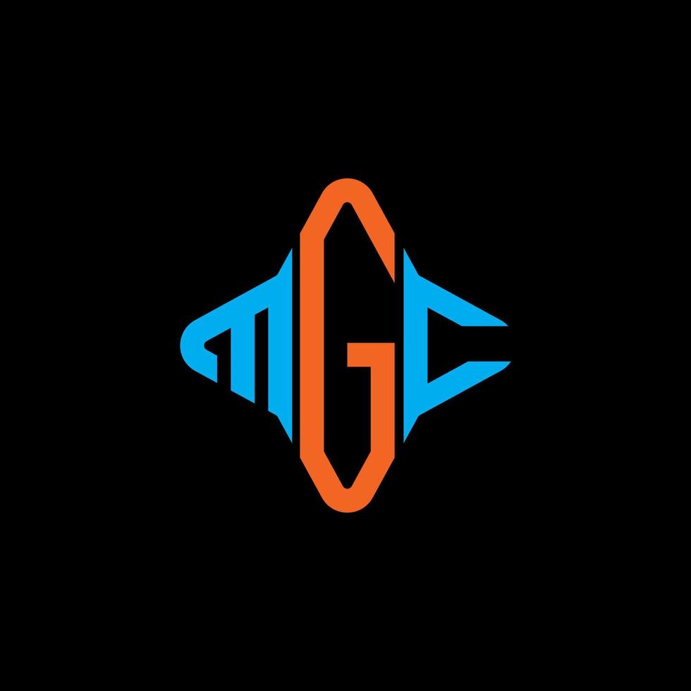 design criativo do logotipo da carta mgc com gráfico vetorial vetor