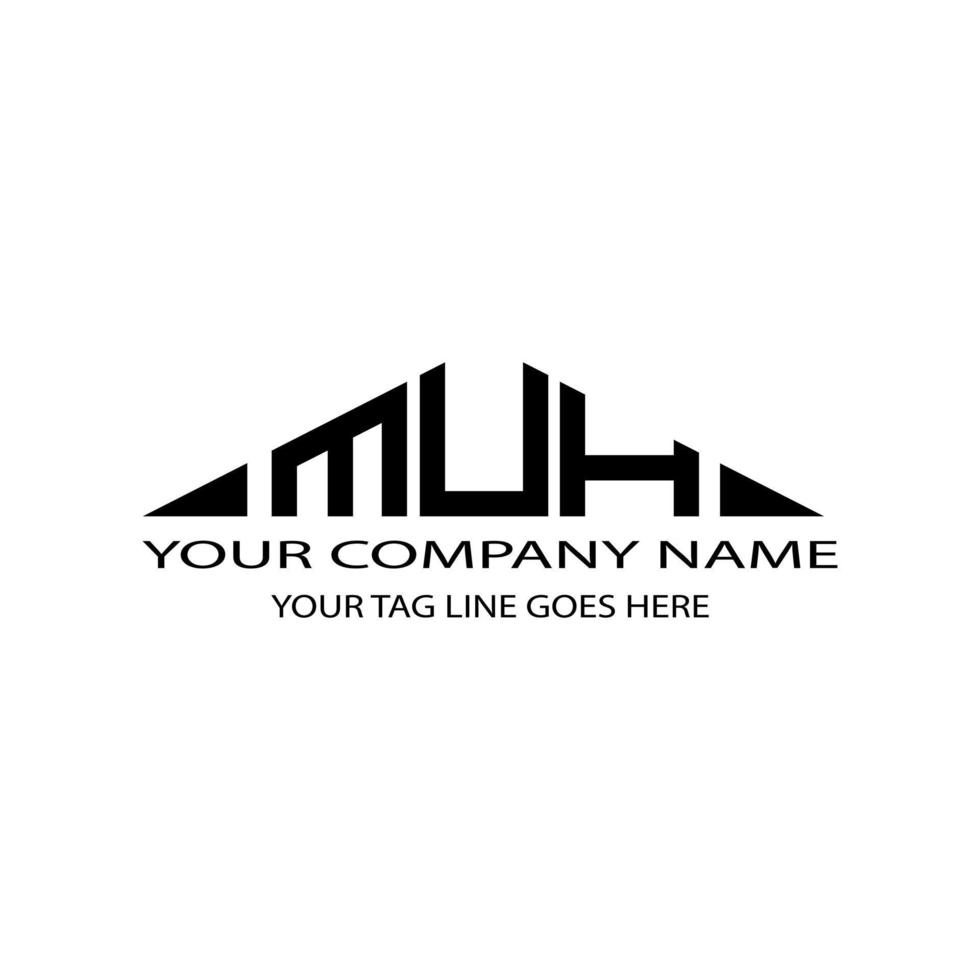 muh letter logotipo design criativo com gráfico vetorial vetor