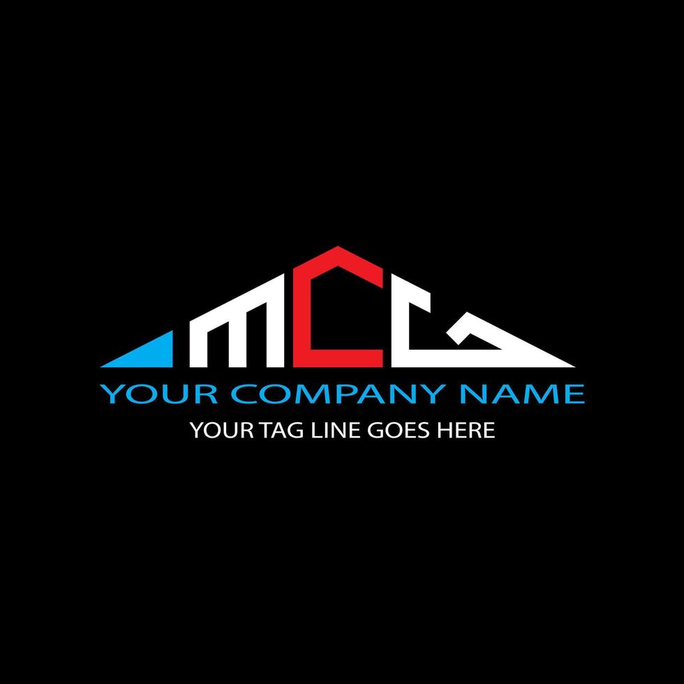 design criativo do logotipo da carta mcg com gráfico vetorial vetor