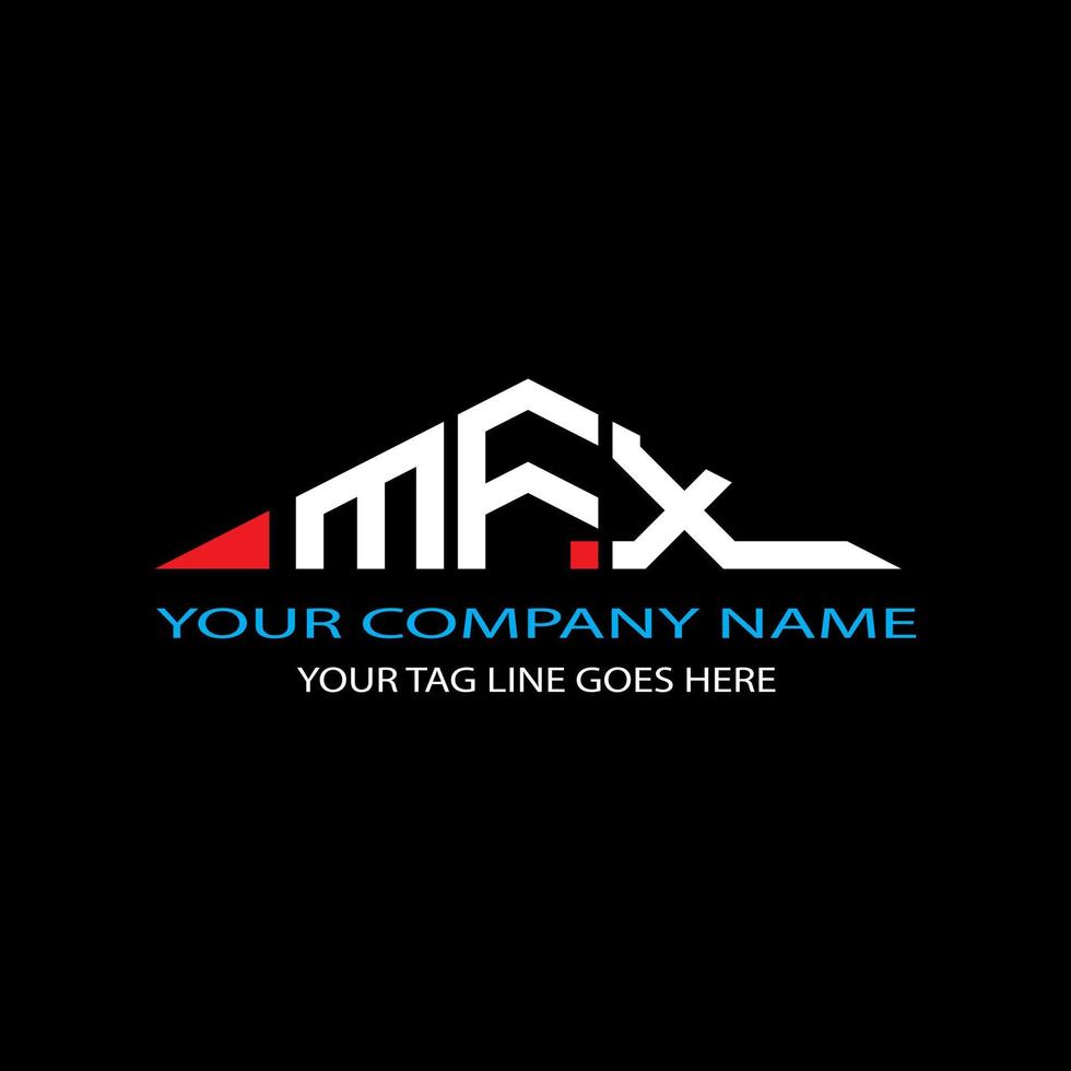 design criativo de logotipo de letra mfx com gráfico vetorial vetor