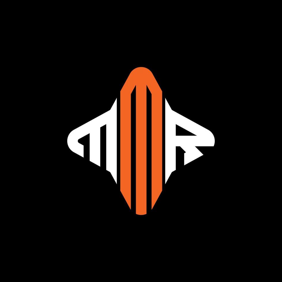 design criativo do logotipo da carta mmr com gráfico vetorial vetor