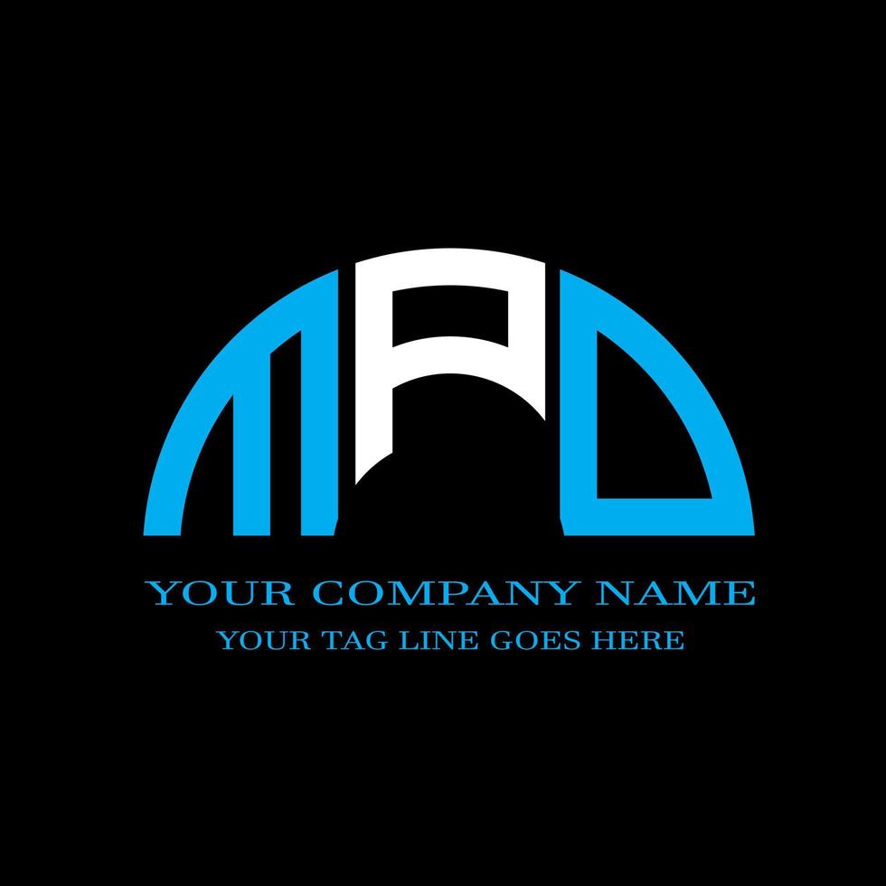 design criativo do logotipo da carta mpd com gráfico vetorial vetor