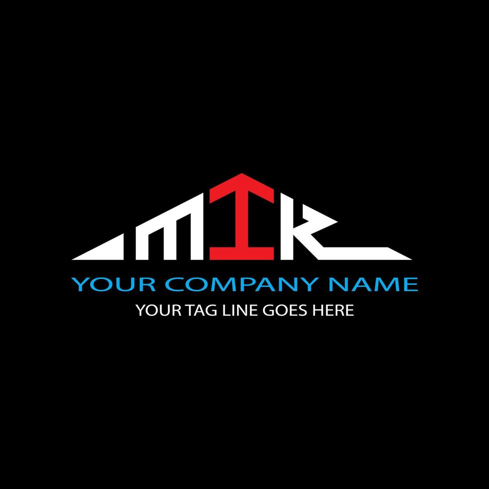 design criativo do logotipo da carta mik com gráfico vetorial vetor