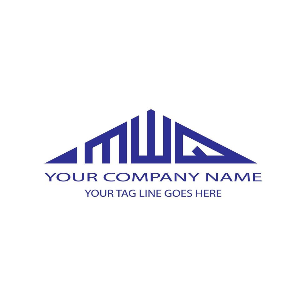 design criativo do logotipo da letra mwq com gráfico vetorial vetor