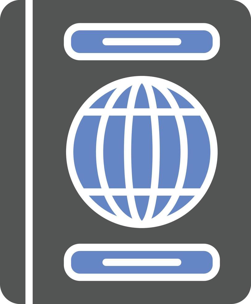 estilo de ícone de passaporte vetor