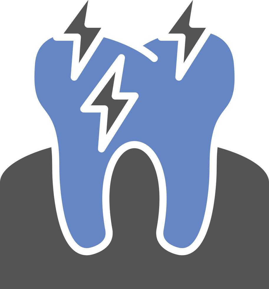 estilo de ícone de dor de dente vetor