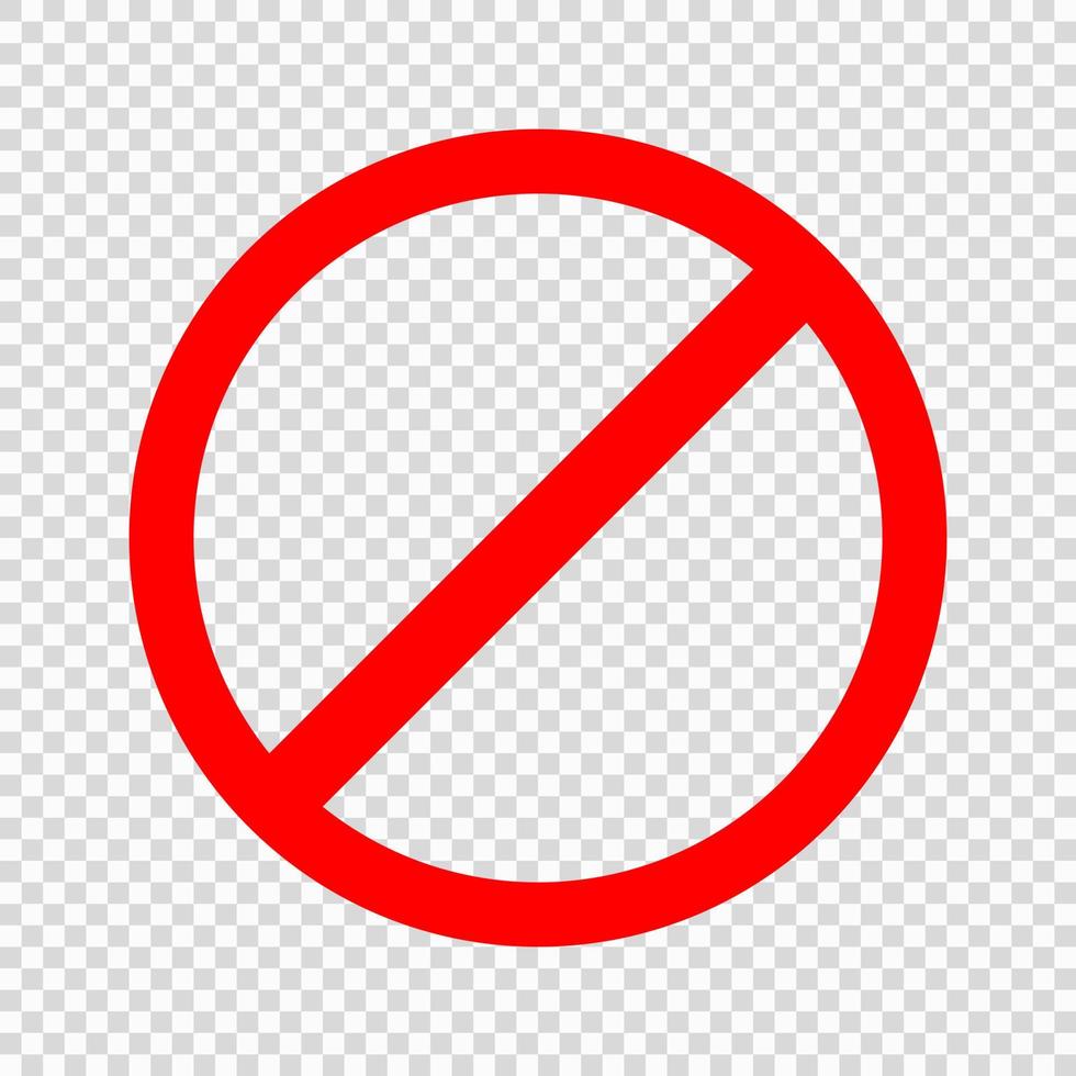 proibindo o ícone de vetor de sinal. ilustração vetorial