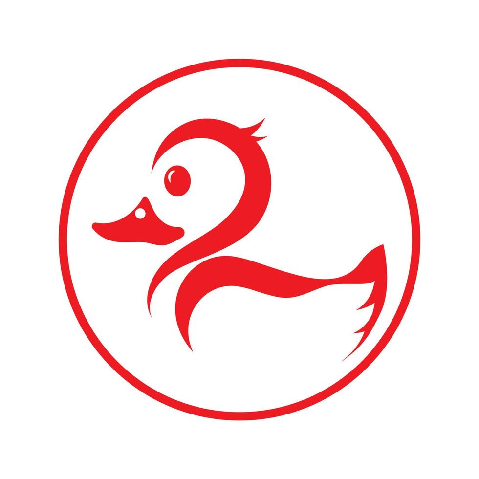 vetor de ícone de logotipo de símbolo de pato