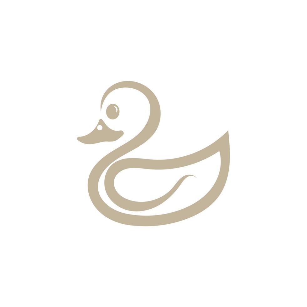 vetor de ícone de logotipo de símbolo de pato