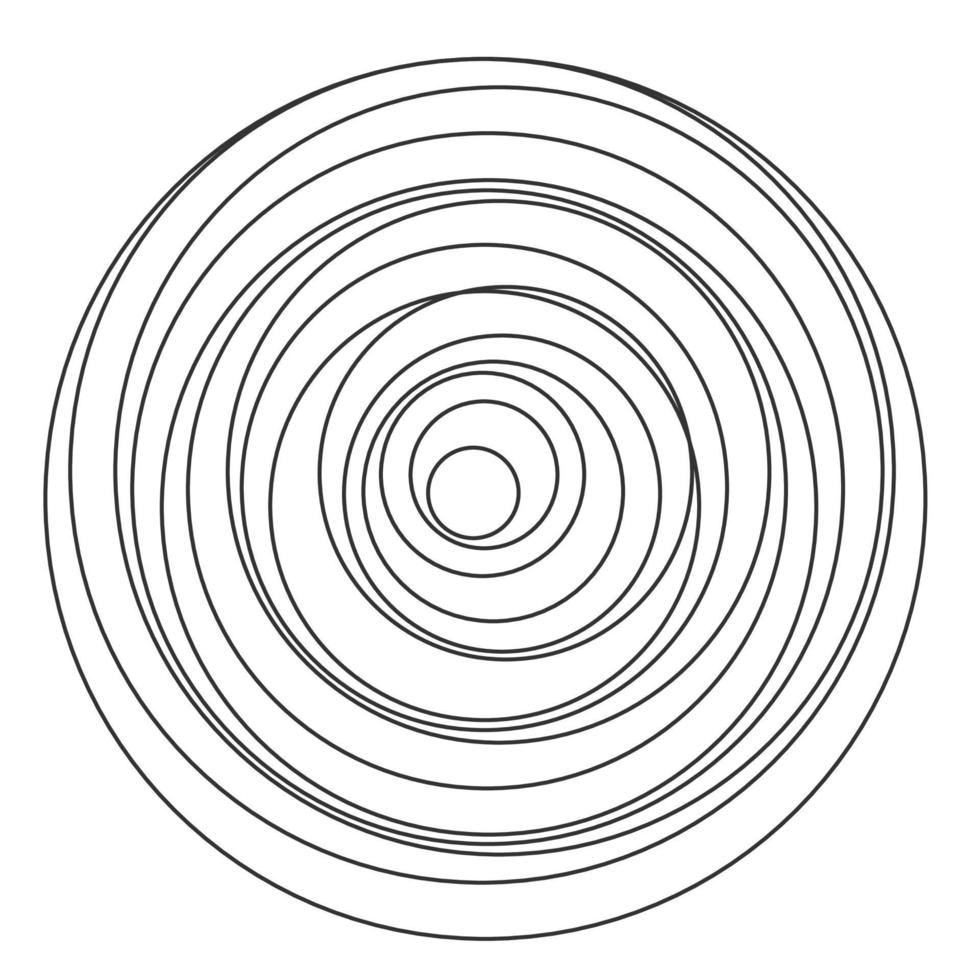 onda sonora espiral circular vetor