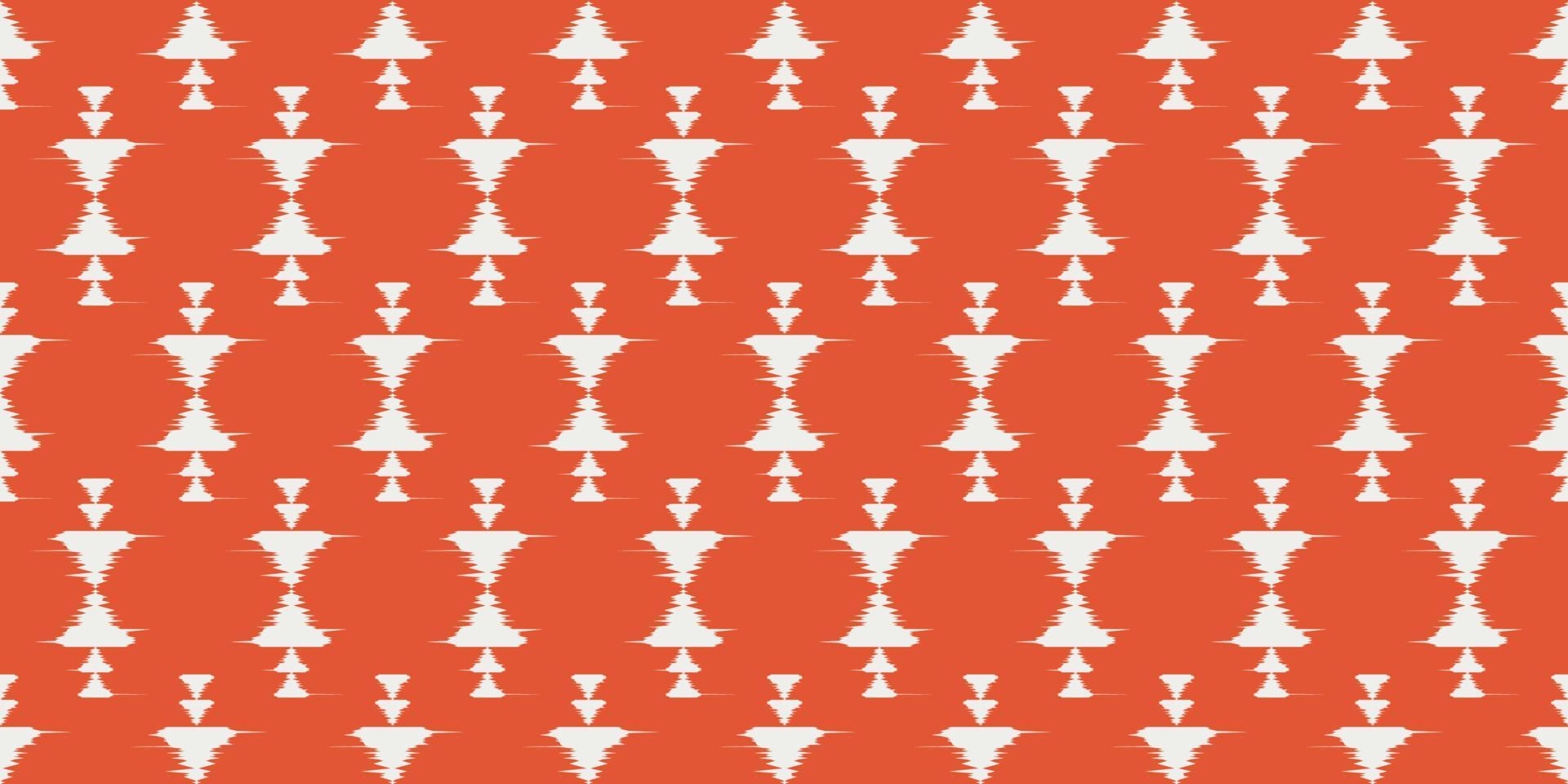 lindo fundo vermelho ikat. padrão sem emenda navajo em bordados tribais, folclóricos, impressão de ornamento geométrico asteca mexicano. design para tapete, papel de parede, roupas, embrulho, tecido, capa, têxtil vetor