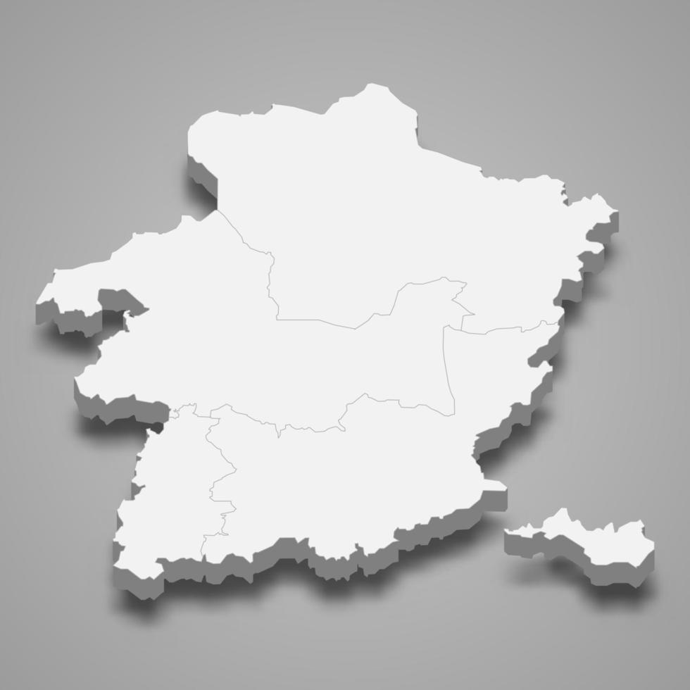o mapa 3d de limburg é uma província da bélgica vetor